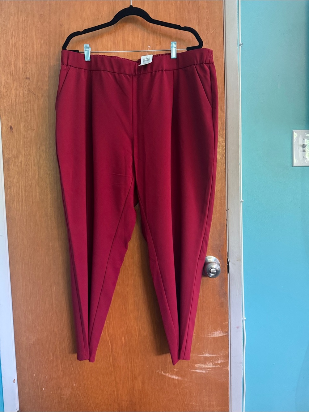 torrid Deep Red Cropped Ankle Pants